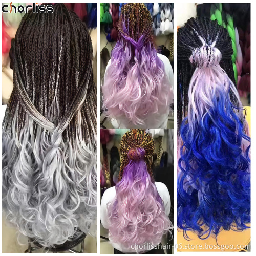 Wholesale 100g Ombre Long Jumbo Braids Deep Wave Heat Resistant Crochet Braiding Hair Afro Synthetic Hair Extension For Women